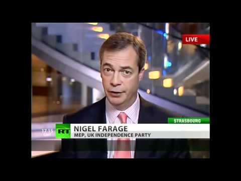 UKIP Nigel Farage Russia today - EU turning the screws on Greece - Feb 2012