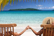 image couple on beach - summer