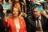 Julia Gillard, Wayne Swan and Robert McLelland at ALP Conference, 2011. (AAP: Dean Lewins)