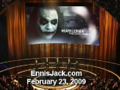 Heath Ledger Post-Award Best Supporting Actor Joker Tribute - Oscar SAG BAFTA Golden Globe 2009