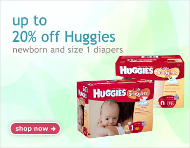 Save 20% on Huggies newborn and size 1 diapers 