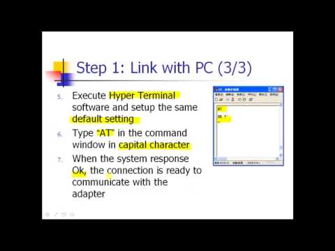 Bluetooth RS 232 operation procedures.