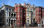 Row houses on Logan Circle.Washington's African American population reached a peak of 70% of the city's residents by 1970.