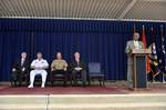 Retired Assistant Secretary of the Navy B.J. Penn speaks during the Department of the Navy tribute to African-American leadership at the Pentagon.