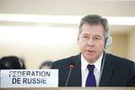 Genady Gatilov, Representative of Russian federation during the Urgent Debate on the Human Rights & Humanitarian in Syrian Arab Republic in the High-Level Segment of the 19th session of the Human Rights Council. 28 February 2012. Photo by Jean-Marc Ferré