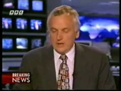 BBC breaking news of Lady Diana crash 1997