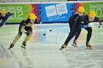 Short track at the 2012 Winter Youth Olympics, Innsbruck. In Canada, short track competitions are held either as all-points meets, where skaters are seeded based only on their times for a standard distance (usually the 500m), or an age class, where people are seeded by age and gender.