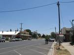 The main street of Howlong. The township appears to have taken its title from a property named Hoolong in the area which was owned by Isaac Rudd and was named after an Aboriginal place name meaning 'beginning of the plains