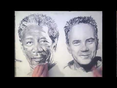 TWO HANDED Drawing - TheportraitArt