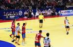 Match Serbia vs Germany. 2012 European Men's Handball Championship, Belgrade Arena, Serbia.