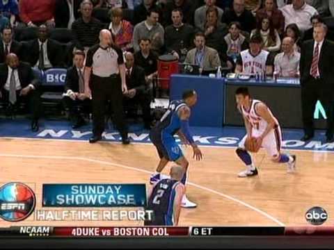 Dallas Mavericks Vs New York Knicks Halftime Report On ABC. Jeremy Lin, February 19th 2012