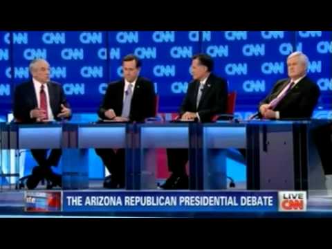 Full CNN Republican Debate in Arizona with Ron Paul, Rick Santorum, Mitt Romney, Newt Gingrich