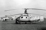 Kamov Ka-25K in Aeroflot markings at the 1967 Paris Air Show. Civilian flying crane helicopter with a gondola under the lengthened nose for controlling unerslung loads up to 2,000kg (4,400lb).