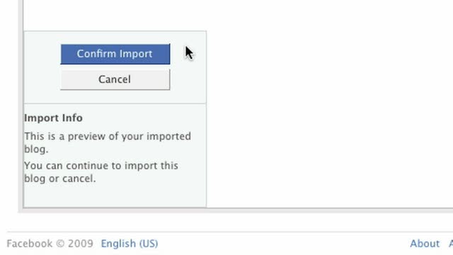 Import your WordPress blog into Facebook