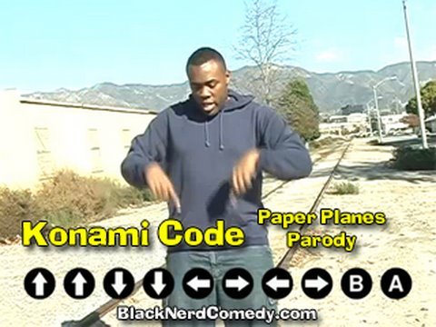 Black Nerd Comedy - Konami Code (MUSIC VIDEO) Paper Planes Parody - Black Nerd Comedy