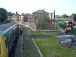 A view of Duffield station in 2009 showing both the mainline platforms and the branch platform for Wirksworth, Derbyshire, England