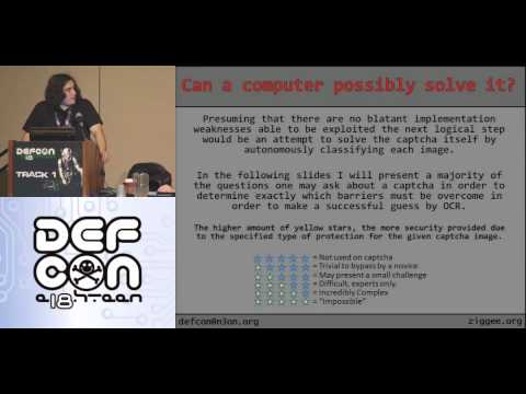 DEFCON 18: Decoding reCAPTCHA 1/3