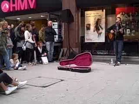 James Morrison busking in Birmingham city centre 5 (Once When I was Little)