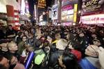 Occupy Wall Street protesters fill Times Square for a rally Saturday, Oct. 15, 2011 mixing with gawkers, Broadway showgoers, tourists and police to create a chaotic scene in the midst of Manhattan.