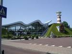 Entrance of Madurodam is a miniature city located in Scheveningen, The Hague, in the Netherlands. It is a model of a Dutch town on a 1:25 scale, composed of typical Dutch buildings and landmarks,