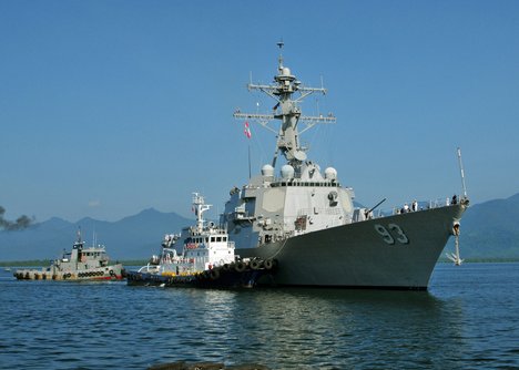 The guided-missile destroyer USS Chung-Hoon (DDG-93) arrives in Puerto Princesa to participate in Cooperation Afloat Readiness and Training (CARAT) Philippines 2011.