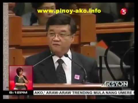 SEN. MIRIAM SANTIAGO SINUGOD SI ATTY. AGUIRRE - HER SHRILL VOICE HURTS HIS EARS