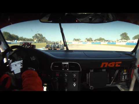 ALMS Sebring 12 Hour Highlights - #30 NGT Porsche + Helicopter!