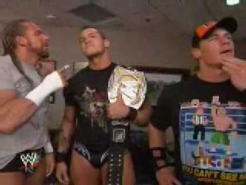 Dailymotion Triple H , Orton Cena backstage 03 03 08, a video from torrie06 WWE, RAW, SmackDown, ECW, Edge