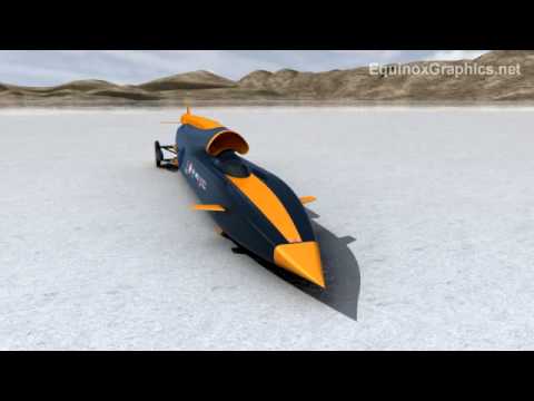 Bloodhound SSC 1000 mph rocket car, land speed record attempt