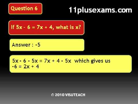 11 plus maths exam test question 6