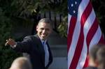 President Barack Obama waves to the crowd after a ceremony to welcome the Wounded Warrior Project’s Soldier Ride to the White House, Friday, April 20, 2012, in Washington, in celebration of the sixth annual Soldier Ride.