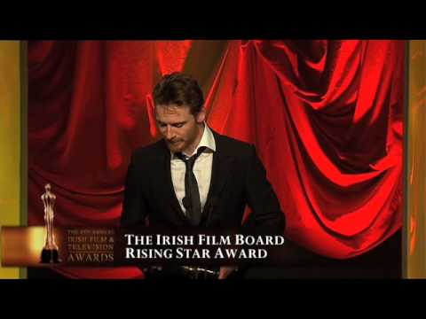 Michael Fassbender, IFTA Winner 2009 - Aidan Quinn presents the IFTA for Rising Star