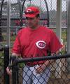 Cincinnati Reds coach and former player Brook Jacoby during a Spring Training workout outside Ed Smith Stadium in Sarasota, Florida, 24 February 2008