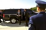 Secretary of Defense Leon E. Panetta arrives at Andrews Air Force Base prior to departing for Ottawa, Canada, to attend trilateral meetings with Canadian and Mexican officials, Monday, March 26, 2012. (DoD Photo by Glenn Fawcett)