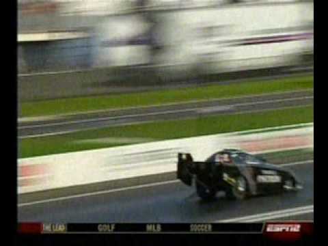 Alexis Dejoria Crash At English town 2009 Drag Racing