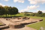 Roman manor house Villa Haselburg near Höchst (Mümling). About AD 100, the older Odenwald line of the Neckar-Odenwald Limes was built under Roman Emperor Trajan (98-117).