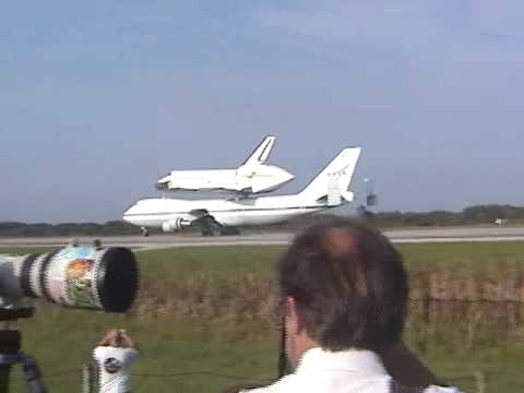 STS-117 Space Shuttle Atlantis On Top Of A 747 Land At KSC