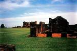 The ruins of La Santisima Trinidad de Parana in Paraguay, one of the many Jesuit missions established in South America during the 17th and 18th centuries