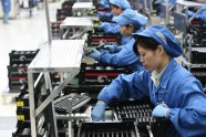 Workers at a Seagate Wuxi factory in China