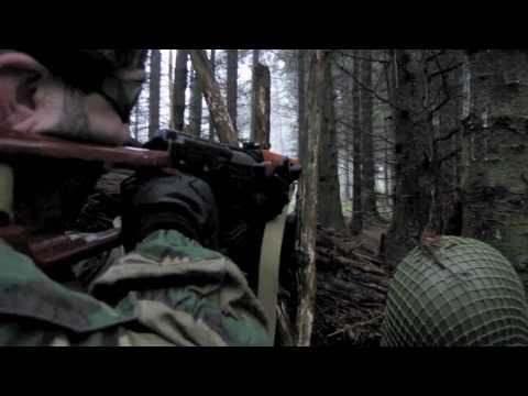 Airsoft War AK47 M14 M1A1 MP41 POW Scotland HD 機関銃