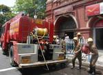 India Kolkata Fire Fighter ready to remove fire inside the Writers Building on Friday morning the Information Department Caught Fire