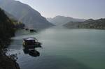 Tara National park, view of Drina. Spanning over 588 kilometers across Serbia, the Danube river is the largest source of fresh water. Other main rivers are Sava, Morava, Tisza, Drina and Ibar.