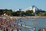 Venus, a seaside resort on the Black Sea coast. Tourism focuses on the country's natural landscapes and its rich history and is a significant contributor to the Romanian economy.