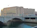 US Post Office in Philadelphia near 30th Street Station, on the Schulykill River. On the NRHP.