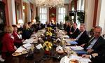 EU foreign policy chief Catherine Ashton (L) sits next to US Secretary of State Hillary Clinton