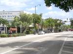 Beginning of Calle Ocho (US 41/SW 8th St) in Miami just east of SW 27th Avenue, where 8th Street becomes one-way eastbound.