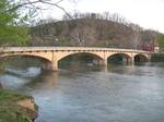 The historic Alderson Memorial Bridge. Alderson, a town in the US State of West Virginia, is split geographically by the Greenbriar River, with portions in both Greenbriar and Monroe Counties