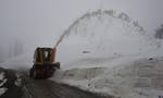 Border road organisation personeel clear snow on Bandipora-Gurez road at Razdan Pass 11000 Feet high on 28, April 2012.