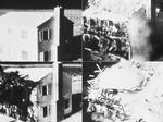 Frame House destroyed by nuclear blast on 17 March 1953, Annie shot of Operation Upshot- Knothole, 16 kilo tonnes of TNT (67 TJ).