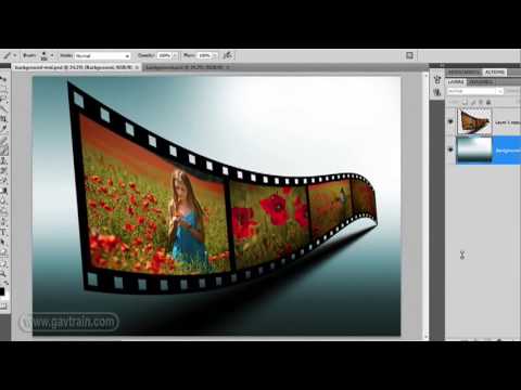 How to make a 3D film strip in Photoshop - Week 69